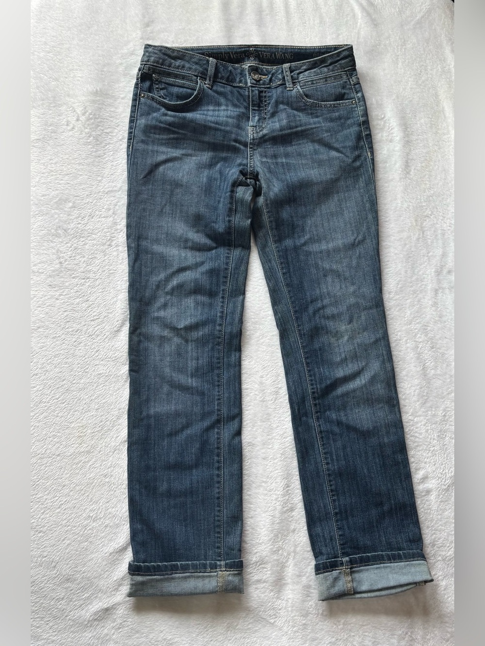 Simply Vera Vera Wang Roll Cuff Capri Jeans